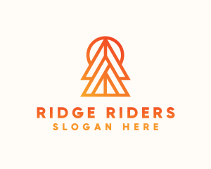 Orange Pine Tree logo design