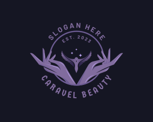 Hands Dove Wings Beauty logo design