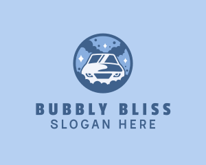 Bubble Car Wash Cleaning logo design