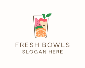 Healthy Fruit Juice logo design