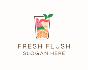 Healthy Fruit Juice logo design