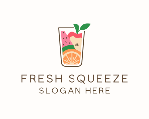 Healthy Fruit Juice logo design