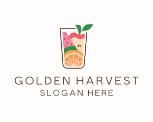 Healthy Fruit Juice logo design