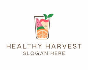 Healthy Fruit Juice logo design