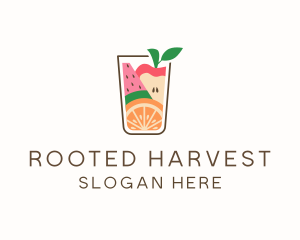 Healthy Fruit Juice logo design