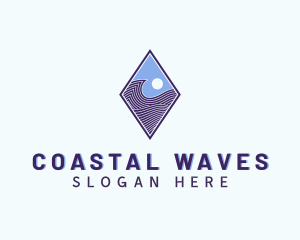 Diamond Wave Technology logo design