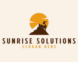 Goat Mountain Sun logo design