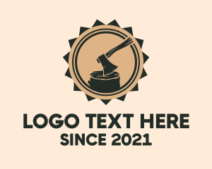 Lumber Ax Stamp logo