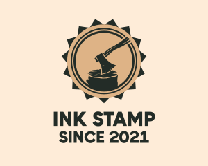 Lumber Ax Stamp logo