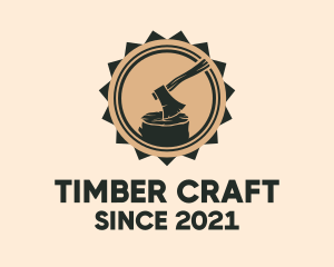 Lumber Ax Stamp logo