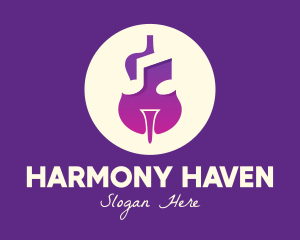 Purple Gradient Violin logo