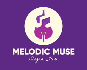 Purple Gradient Violin logo design