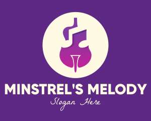 Purple Gradient Violin logo design