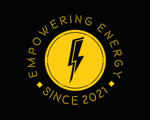 Gold Lightning Energy logo design