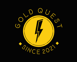 Gold Lightning Energy logo design