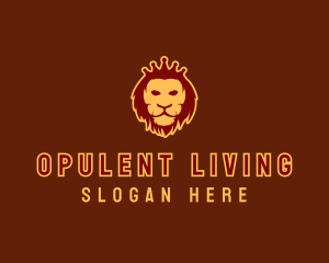 Crown Lion King logo design