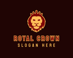 Crown Lion King logo design