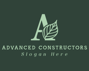 Leaf Organic Letter A logo design