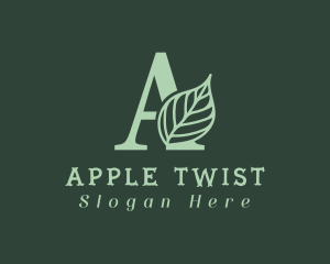 Leaf Organic Letter A logo design