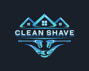 House Pressure Washer Cleaning logo design