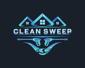 House Pressure Washer Cleaning logo design