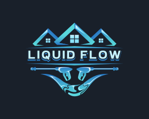 House Pressure Washer Cleaning logo design