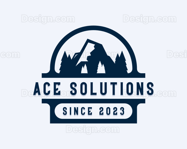 Mountain Climbing Adventure Logo