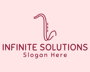 Saxophone Line Art Logo