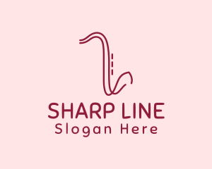 Saxophone Line Art logo design