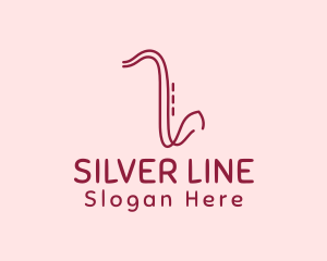 Saxophone Line Art logo design