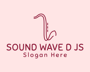 Saxophone Line Art logo design