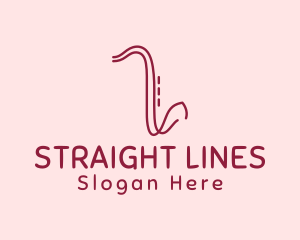 Saxophone Line Art logo design