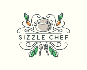 Cooking Pot Caserole logo design