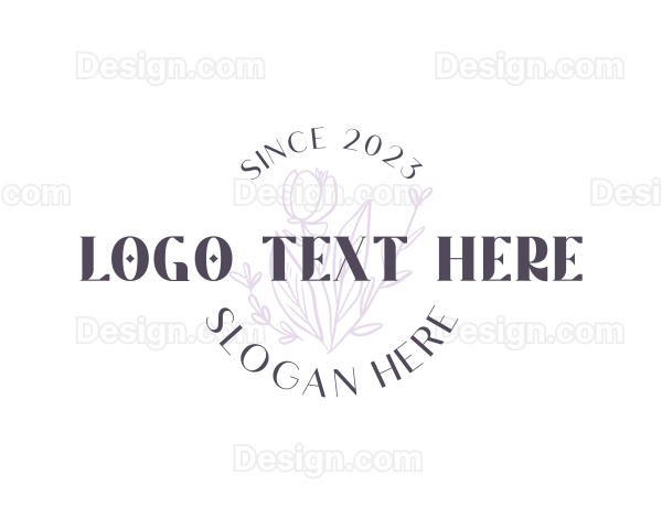 Flower Bouquet Wordmark Logo