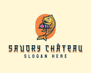 Seafood Sushi Restaurant logo design