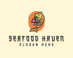 Seafood Sushi Restaurant logo design