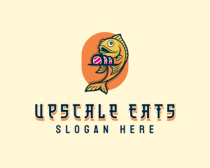 Seafood Sushi Restaurant logo design