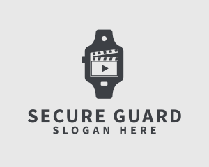 Clapperboard Movie Watch Logo