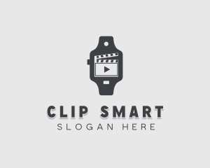 Clapperboard Movie Watch logo design