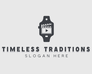 Clapperboard Movie Watch logo design