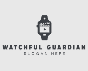 Clapperboard Movie Watch logo design