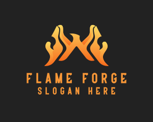 Mythical Fire Phoenix logo design