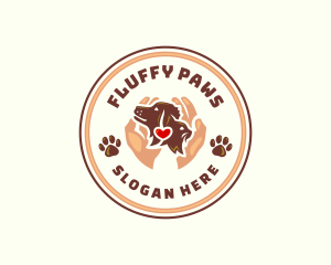 Cat Dog Heart Hand logo design