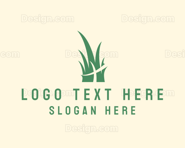 Grass Cutting Landscaper Logo