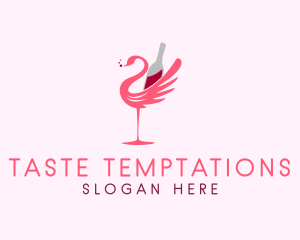 Flamingo Wine Beverage logo design