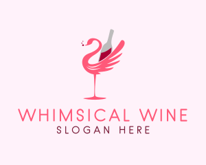 Flamingo Wine Beverage logo design