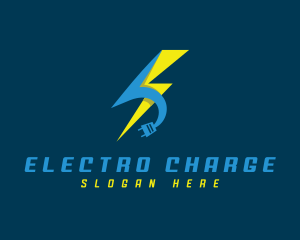 Power Lightning Electricity logo design