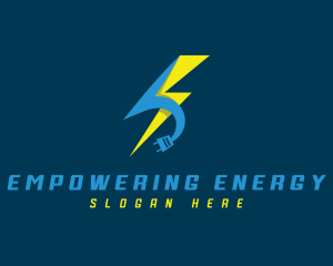 Power Lightning Electricity logo design