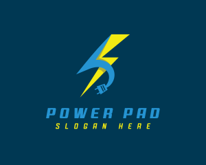 Power Lightning Electricity logo design