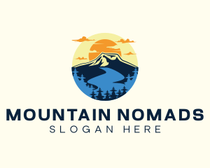 Mountain Lake Adventure logo design